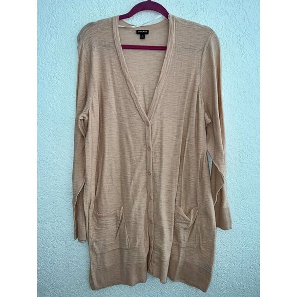Torrid Peach Color Cardigan Knit Long Button Down Pockets Plus Size 3X (R) - Picture 1 of 6